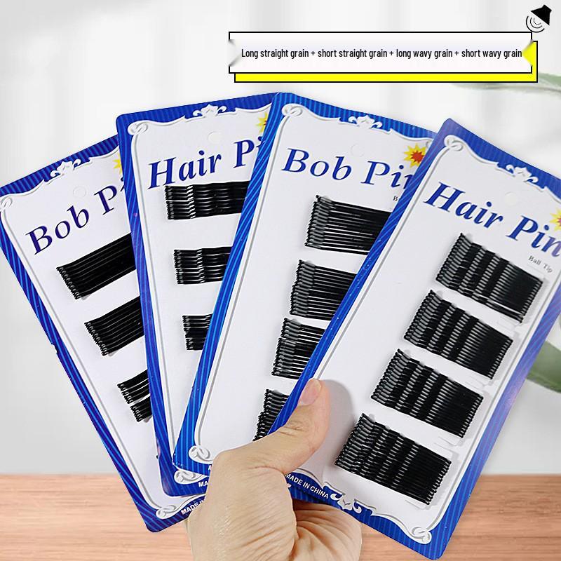 Korean Style Black Metal Hairpins - Thin, Small Clips for All Hairstyles