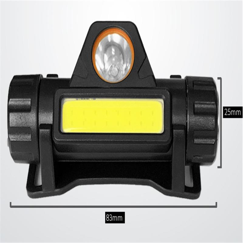 Led Xpe+cob Headlight USB Rechargeable Headlamp Head Torch Outdoor Waterproof Camping Head Light