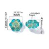 5Pcs Colored Glaze Beads Flower Shape Beads DIY Bracelet Necklace For Jewelry Making Supplies