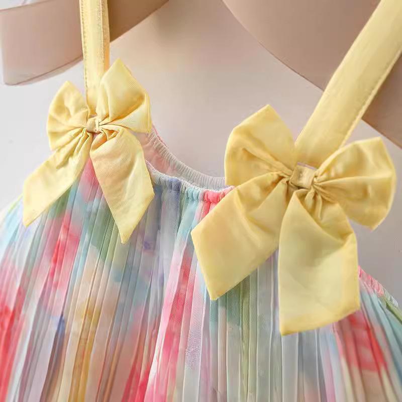 Girls' Summer Dress Children's Korean Baby Girl Princess Dress Flower Suspender Dress