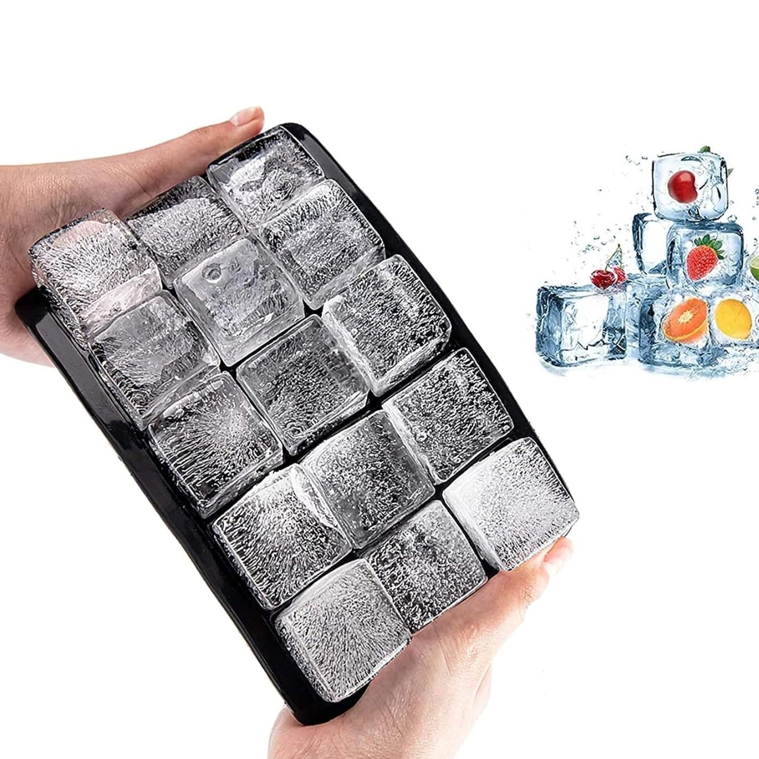 

1PC Silicone Ice Cube Tray, Ice Cube Trays for Freezer, Easy Release Silicone Ice Cube Molds for Whiskey, Cocktail, Chocolate