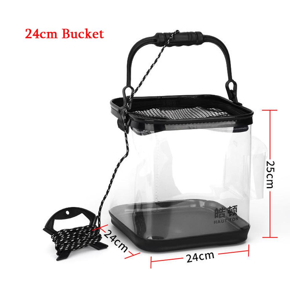 Portable EVA Fishing Bag Collapsible Bucket for Live Fish Box Oxygen Pump Car Camping Water Container Basin Tackle Storage Case
