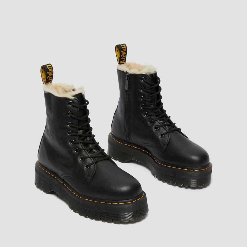 Boots Dr. Martens Black Jadon Fur Lined