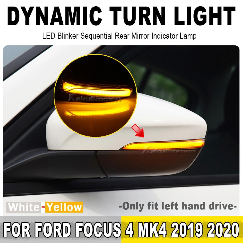 Car Accessories LED Dynamic Turn Signal Side Wing Mirror Indicator Light Lamp For Ford Focus 4 MK4 2019 2020 ST 2021 LHD