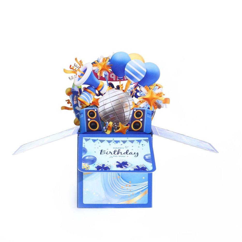 Bouquet Flower 3D Pops-up Bouquet Happy Birthday Greeting Card Fashion Paper Flowers