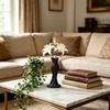 Ornaments with Formal Dress Shape Vase 3D One-Piece Molding Pearlescent Texture Flower Arrangement Ornament for Home Decor