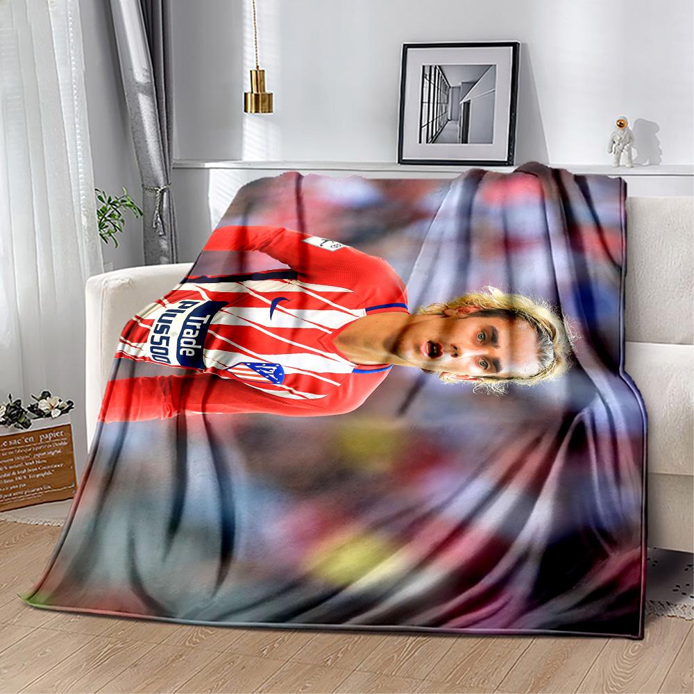 Atletico Madrid Player Blanket Soft Warm Cozy Great for Sofa Bed Office Four Seasons Multipurpose Playful Design