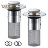 1/2/4 Sets Leakage Stopper Stainless Steel Floor Drain Filter Bathroom Sink Stopper Drain Stopper Filter Bathtub Drain Hair Catcher
