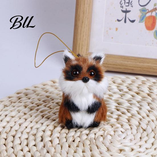 Christmas Tree Raccoon Ornament Cute Plush Doll with Lanyard Soft Fluffy Animal Pendant Non-shedding for Bags Keys Trees Collectible Gifts Kids Adults