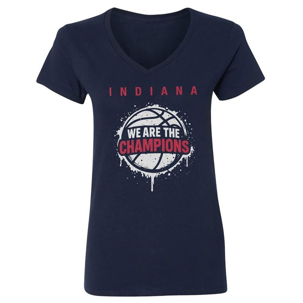 Indiana Fans - 2025 Basketball Champions Tribute Ladies  V-Neck Tshirt Unisex T-Shirt XXXXL