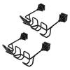 2pcs Car Hat Organizer Black Space Saving Stainless Steel Automotive Seat Back Cap Holder with 3 Hooks for Helmet