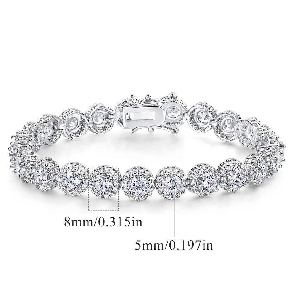 5mm Round Cuban Tennis Bracelet: Unisex Light Luxury High-End European and American Style
