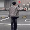 Cleanfit gray short leather jacket American ruffian handsome high-end men's vintage lapel locomotive leather jacket