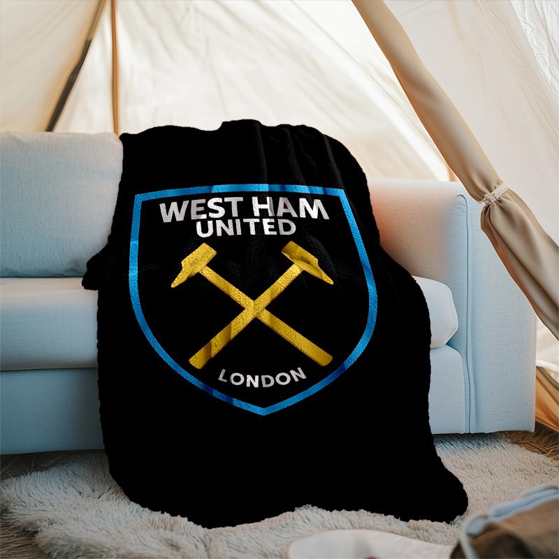 1PC West Football Printed Soft Flannel Blanket Throw for Adult Bedroom Living Room Sofa Camping Travel Fan gifts Christmas Gifts