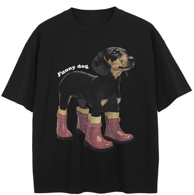 Streetwear juokingas šuns grafikos marškinėlis medvilninis marškinėlis unisex viršutiniai drabužiai marškinėliai vasaros trumpos rankovės marškinėlis