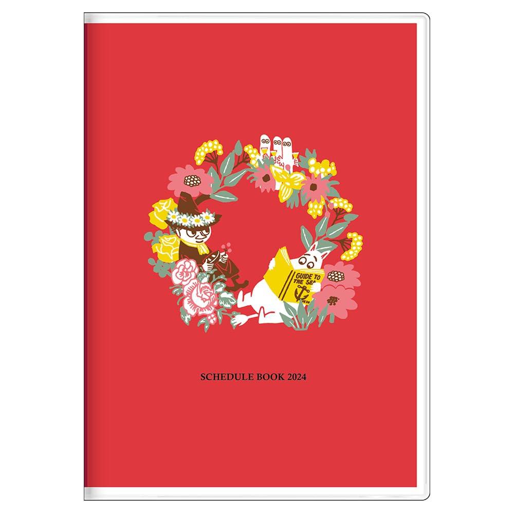 

Ежемесячный планер Sunstar Stationery Moomin 2024 S2957060, B6, красный,