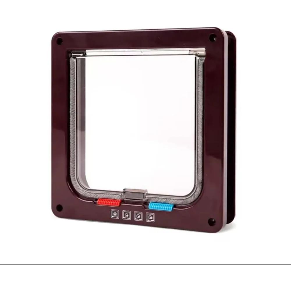 Dog Cat Kitten Flap Puppy Kitten Safety In&out Pet Door with 4 Way Security Lock Door Pet Doors Sliding Door Safety Pet Door