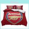 Set Copripiumino con Stampa Calcio Arsenal Football Club in Materiale Poliestere per Arredo Camera da Letto dei Tifosi di Sport
