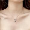 Christmas 1 Carat Moissanite Necklace S925 Sterling Silver Elk Pendant Necklace Women's Top Quality Brand Jewelry
