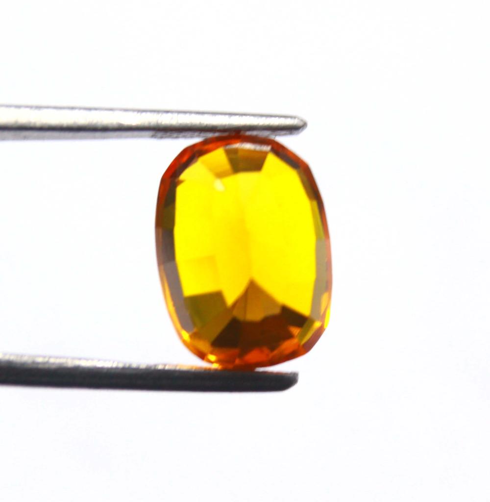 9.10 Carat Looking Nice Cushion Shape Orange Sapphire Certified Sri Lanka Gemstone SN483
