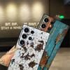 Funda Phone Cover Case for Samsung Galaxy S25 S23 S24 Plus S21 FE S26 Note 20 8 9 10 S10 S9 S20 Ultra Fashion Rust