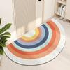 Semi-round Silk Ring Mat Non-slip Door Mat Household Entry Door Dirt Wear Resistant Door Mat
