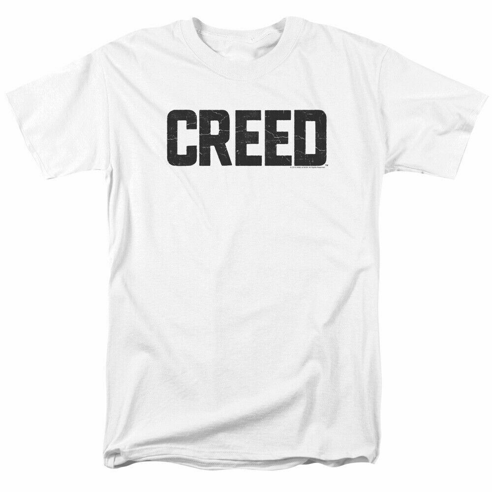 Creed Cracked Logo T Shirt Mens Licensed Boxing Movie Tee Rocky White XXXL