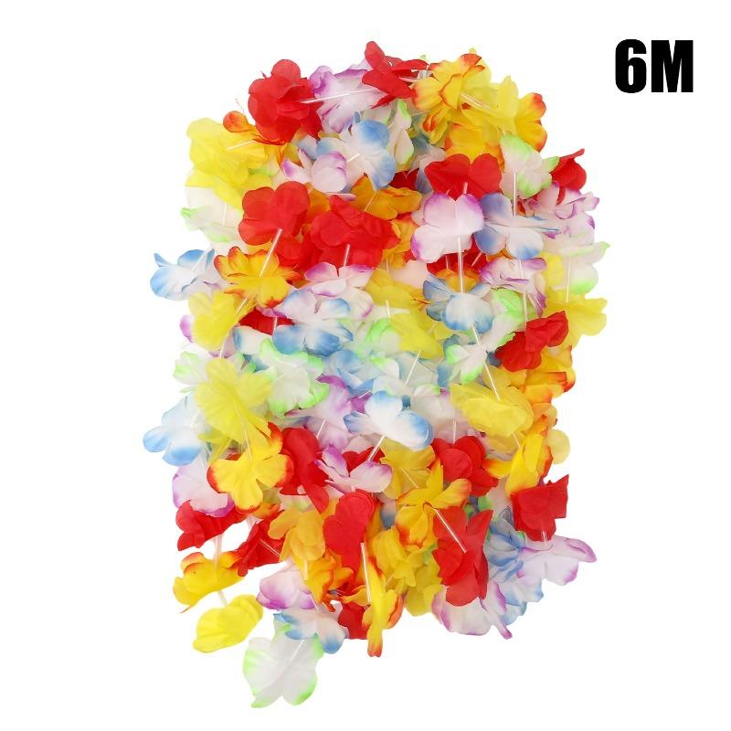 Hawaiian Flower Garland Colourful Artificial Flower Necklace Tropical Beach Pool Birthday Wedding Christmas Home Party Decor