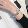 Creative Dolphin Bangle Zinc Zinc Alloy Marine Organism Hand Chain Gold Plated Dolphin Spring Bracelet  Gift