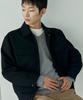 MINDBRIDGE [Couture] Black Twill Zip-Up Semi-Oversized Trucker Jacket