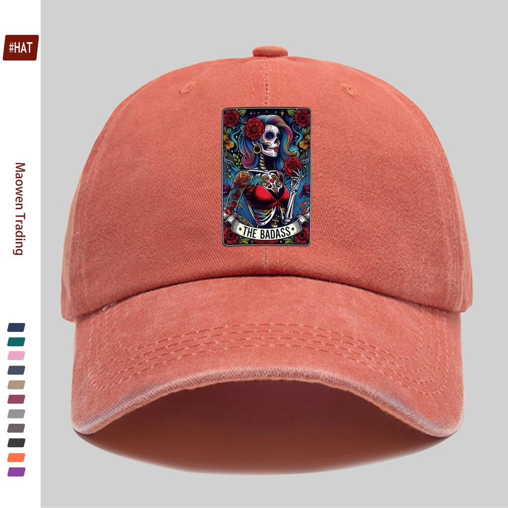 Pc Rose Skull Pattern Print Baseball Cap with Floral Print Design Decorative Hat Comfortable and Lightweight Headwear Adjust