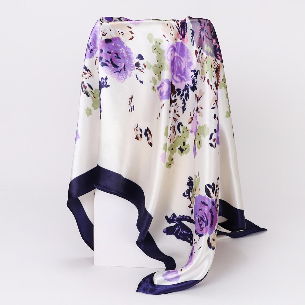 

Шелковый квадратный платок с принтом «кешью»: Модная атласная шаль 90 см для женщин 90x90cm