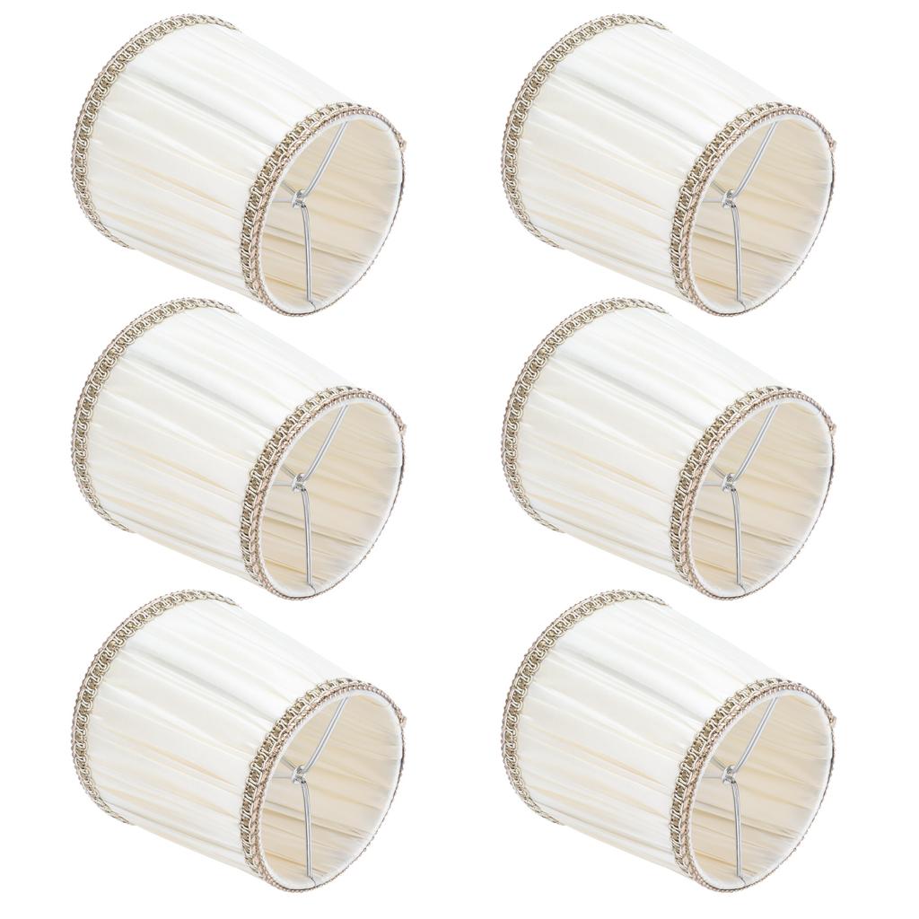 6Pcs Fabric Lampshade Modern Chandelier Table Lamp Cover for E14 Screw Home Accessory