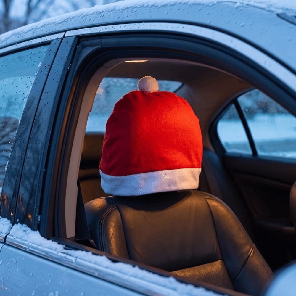 Soft Comfortable Santa Claus Car Pillowcase Car Seat Headcover Automobile Interior