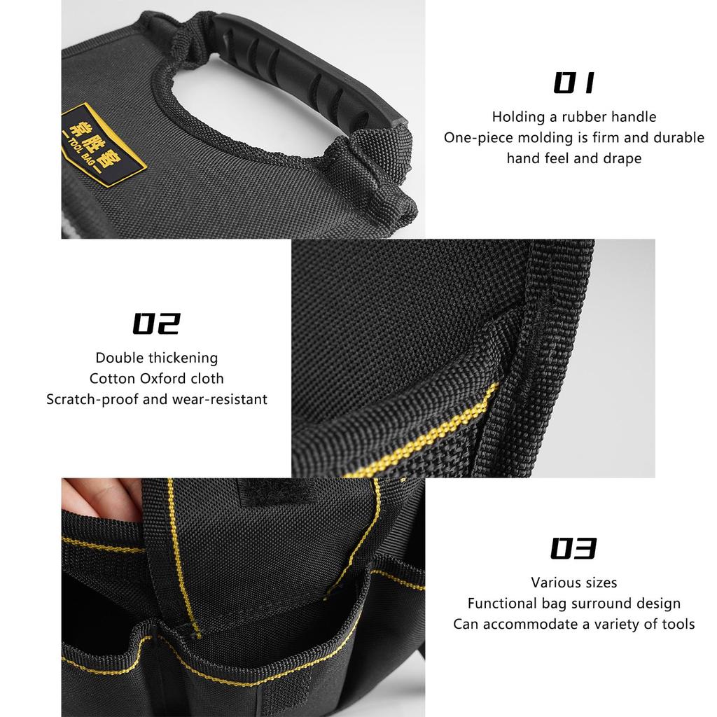 Hardware Tool Storage Belt Bag with Durable & Strong Oxford Cloth Material for All Kinds of Maintenance Work