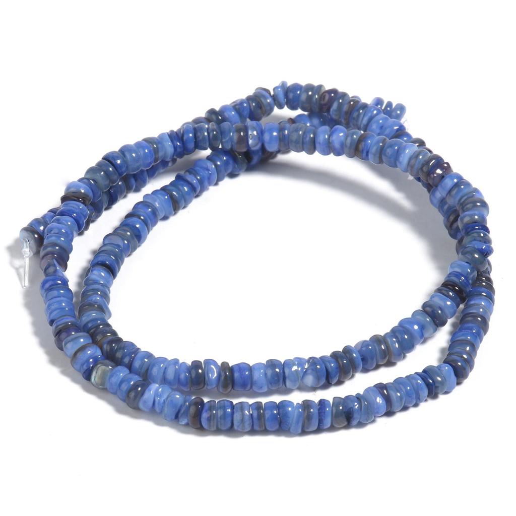 Freshwater Shell Flat Beads Heishi Round Loose Spacer Rondelle Beads for Jewelry Making DIY Mother of Pearl Shell Bracelets 15''