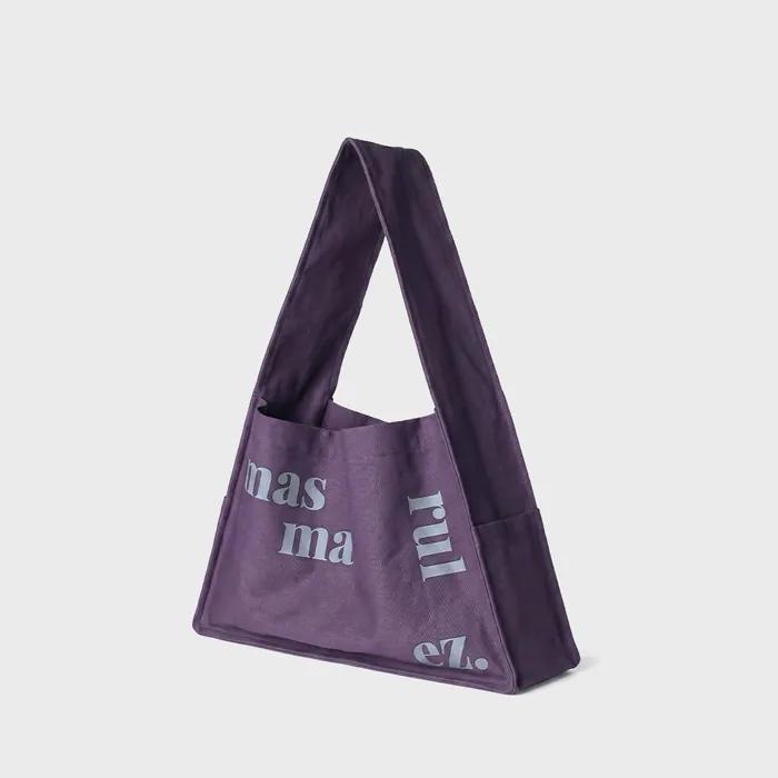 Wide Square Eco bag_Purple