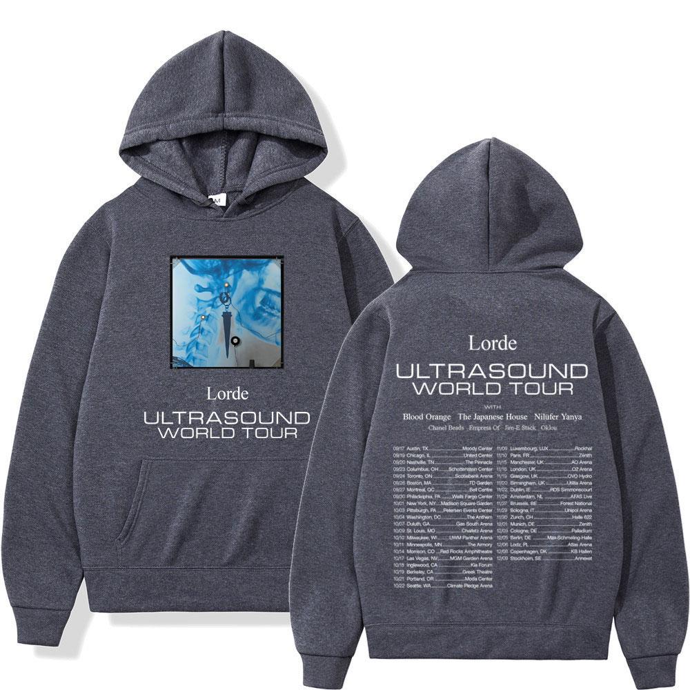 Lorde Ultrasonic World Tour 2025 Double sided Printed Hoodie Men's Women's Beauty Fashion Hip Hop Men's Hoodie