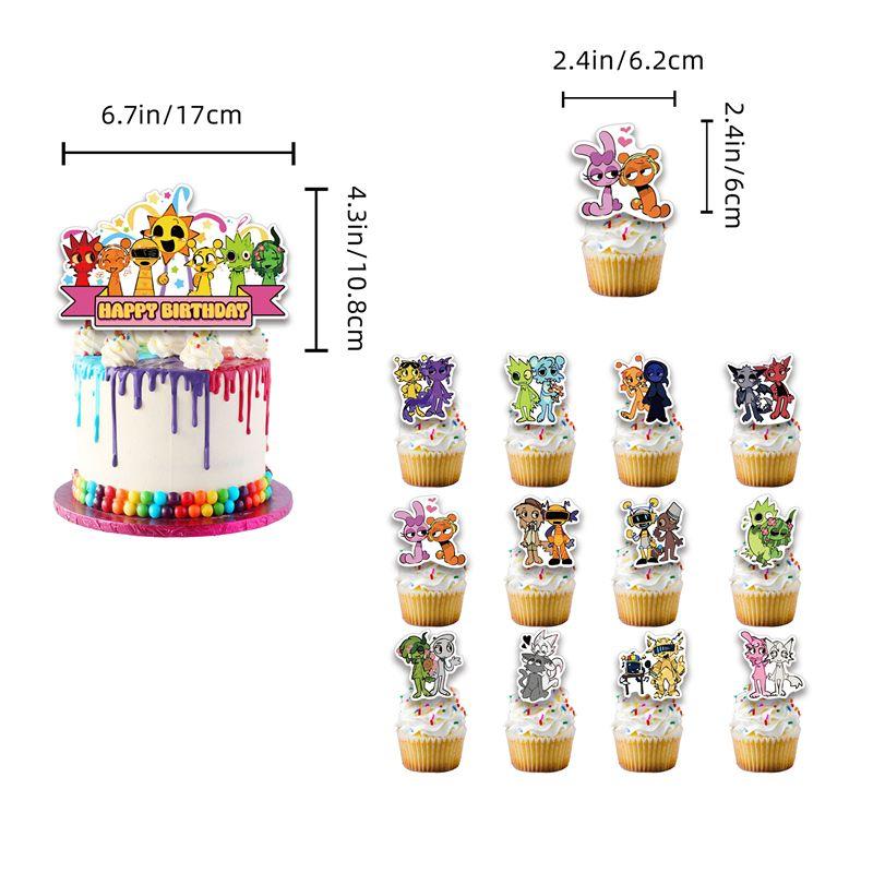 Rhythm Box Sprunki Birthday Theme Party Decoration Children's Birthday Party Decoration and Arrangement Supplies