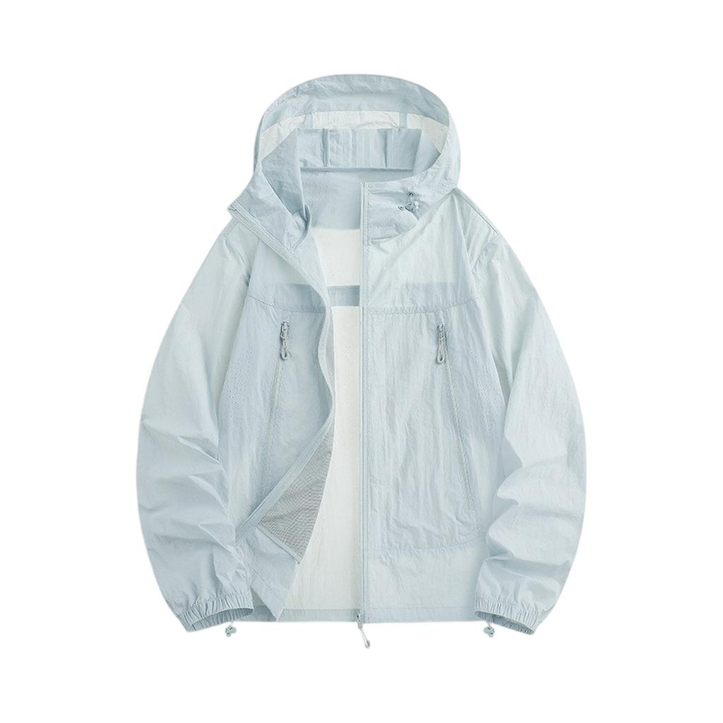 Lightweight Hooded Jacket For Couples Fashion Sunscreen Full Zipper Breathable Comfy Hoodies Coat Outdoor Sport Outwear