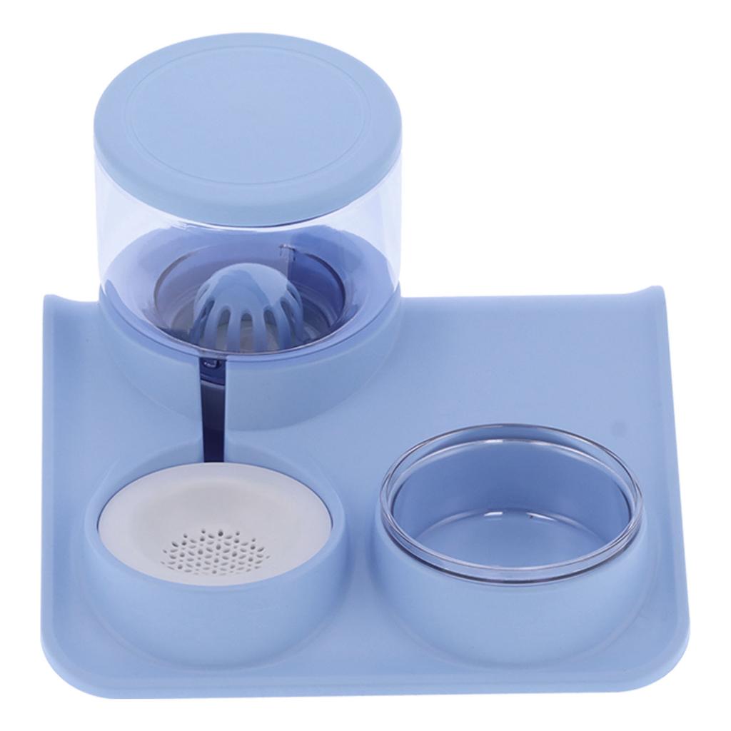 Haustier Wasserspender und Futternapf Set Katze 1,8L Automatischer Wasserspender Futterspender