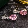 Elegant Pear-Shaped Glitter Diamond Teardrop Earrings: Versatile, High-End Jewelry for Women