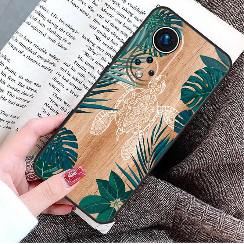 Mandala Wood Floral Case For Honor 90 Lite 70 50 Magic 6 5 Pro Honor X8a X9a X6a X7a X8 X9 X8b X9b Back Cover
