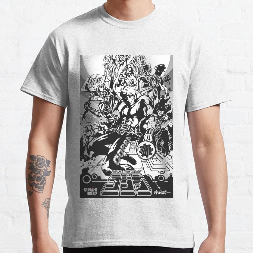 0409 Cobra The Space Pirate Psychogun Kobura Adventure gift t shirt 100% cotton Printed Graphic tee Y2K clothes All size Tops S разноцветный