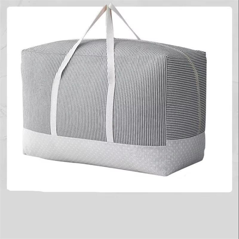Modern Striped Print Pattern Storage Bag Home Quilts Clothes Dust-proof Storage Bag Large Capacity Moving Luggage Packing Bag