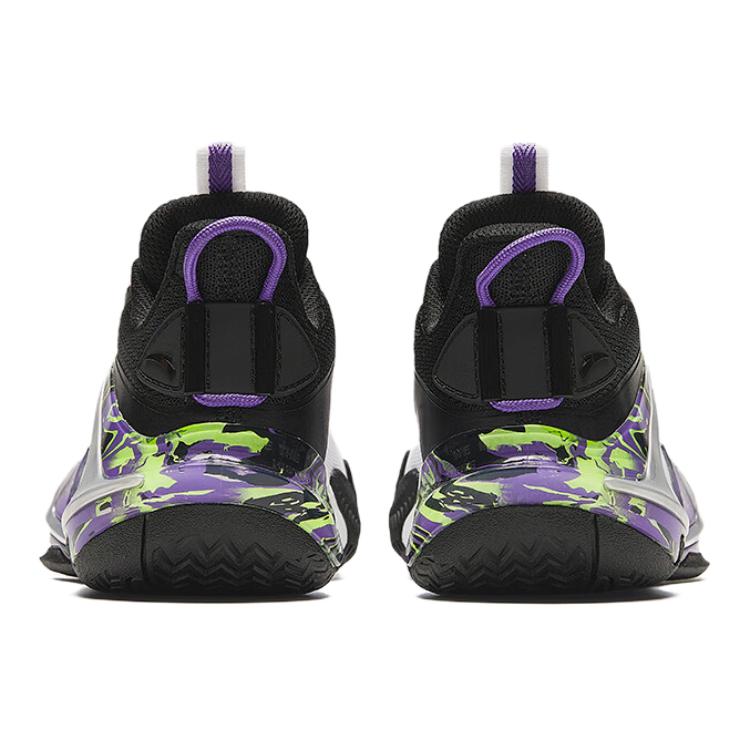 Anta Kids Crazy Spike Outdoor Professional Non-Slip Breathable Low-Top Basketball Shoes Kids sneaker White Black 312431111-4