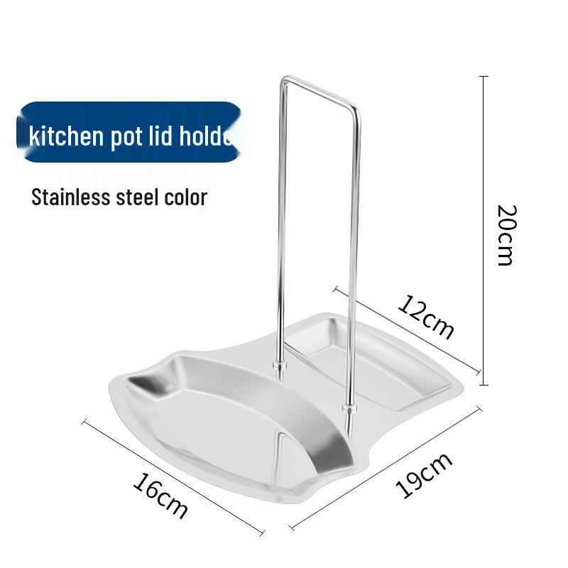Stainless Steel Kitchen Lid & Spoon Holder Rack