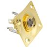 Musiclily Rectangular Electric Guitar Input Jack Plate Gold & Socket,