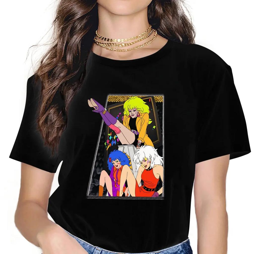 Jem And The Holograms Team Unisex T Shirt Goth Femmes Tees Summer Clothing Polyester Crewneck TShirt