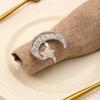 6 Pieces Moon and Star Napkin Rings Alloy Material Napkin Rings Napkin Buckles